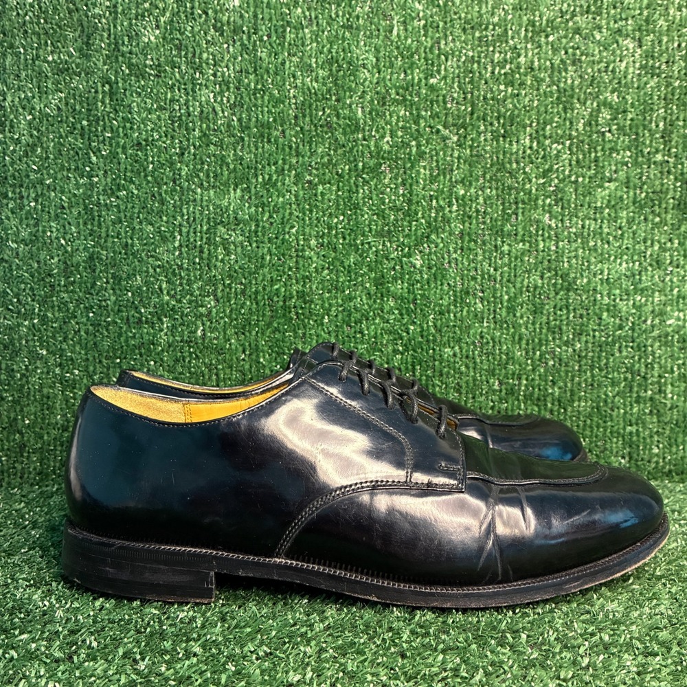 Cole Haan Split Toe Leather Lace Up Oxford Dress Shoes Black Mens Sz 10 EE Wide